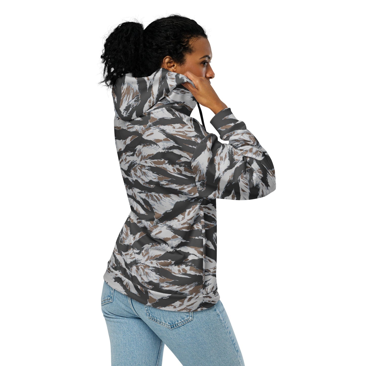 American Tiger Stripe Frostbite CAMO Unisex zip hoodie - Zip Hoodies