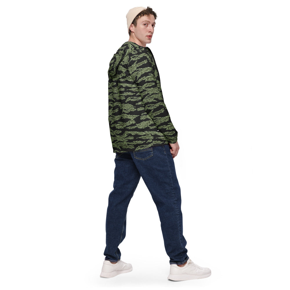 American Tiger Stripe Highland Jungle CAMO Men’s windbreaker - Mens Windbreaker