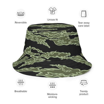 American Tiger Stripe Highland Jungle CAMO Reversible bucket hat