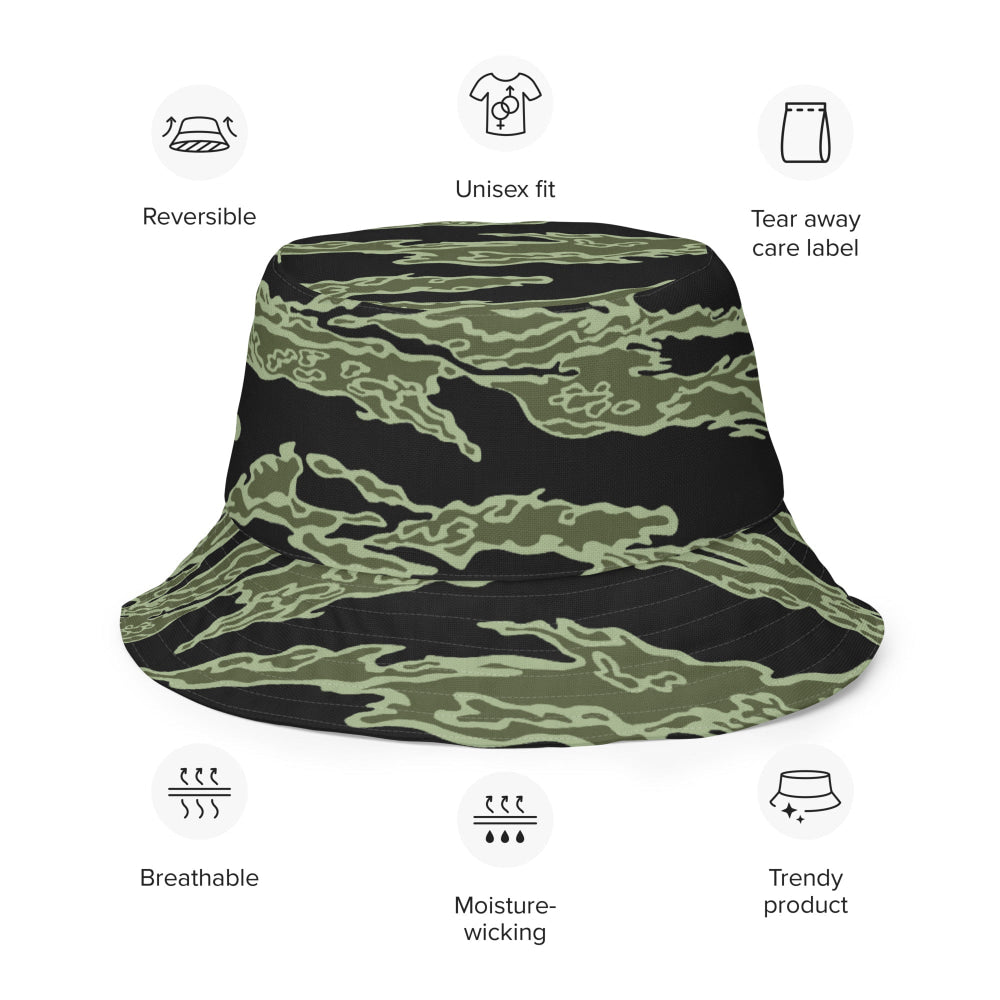 American Tiger Stripe Highland Jungle CAMO Reversible bucket hat - Bucket Hat