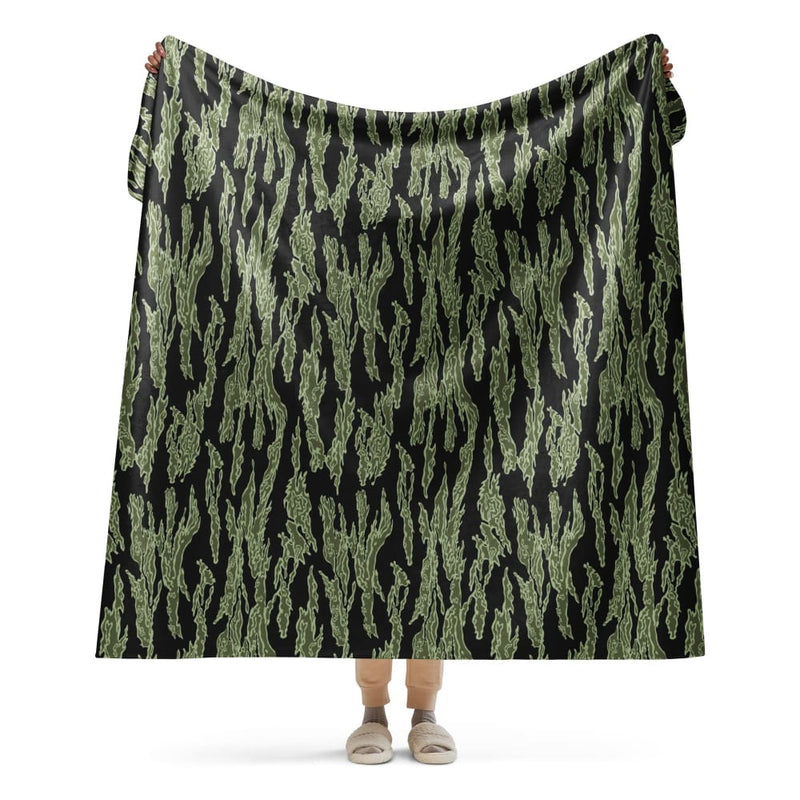 American Tiger Stripe Highland Jungle CAMO Sherpa blanket - 60″×80″
