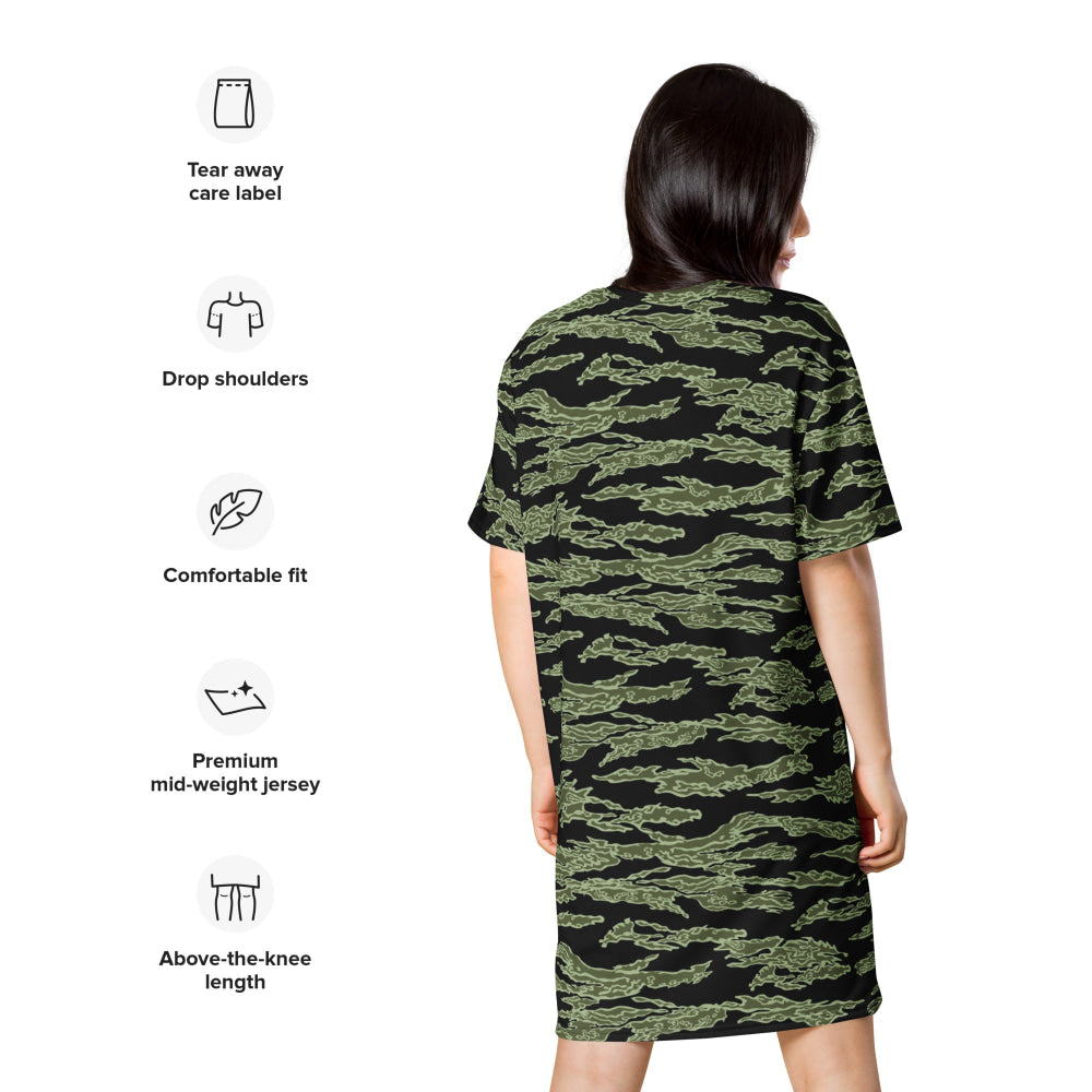 American Tiger Stripe Highland Jungle CAMO T-shirt dress - Womens T-Shirt Dress