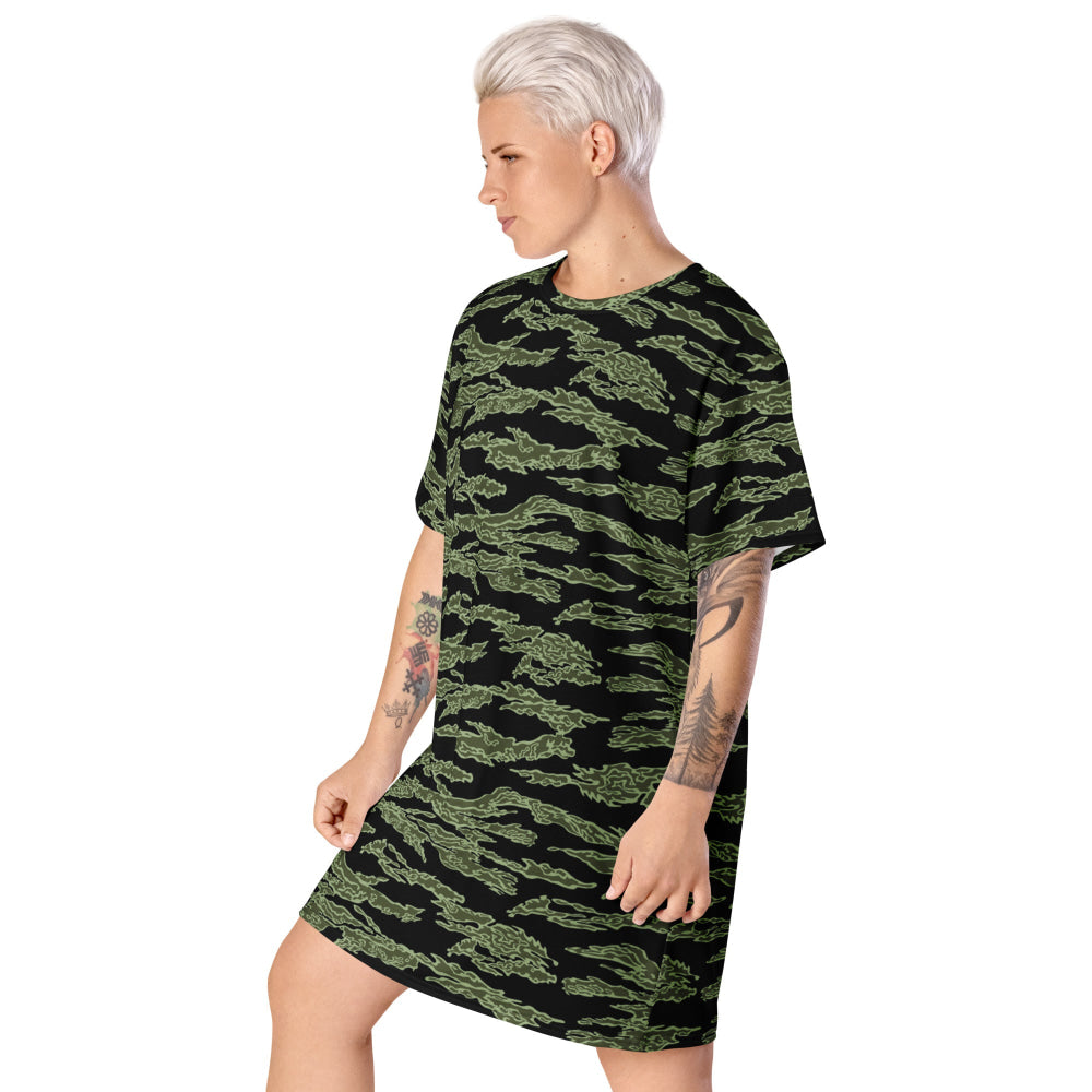 American Tiger Stripe Highland Jungle CAMO T-shirt dress - Womens T-Shirt Dress