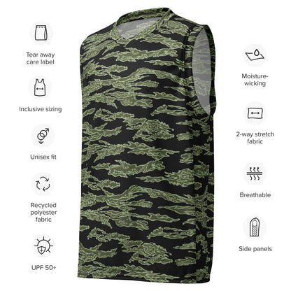 American Tiger Stripe Highland Jungle CAMO unisex basketball jersey - Unisex Basketball Jersey