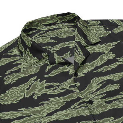 American Tiger Stripe Highland Jungle CAMO Unisex button shirt - Button Shirt