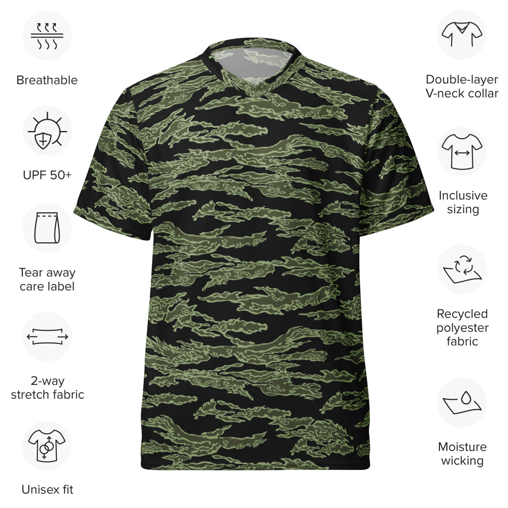 American Tiger Stripe Highland Jungle CAMO unisex sports jersey - Unisex Sports Jersey