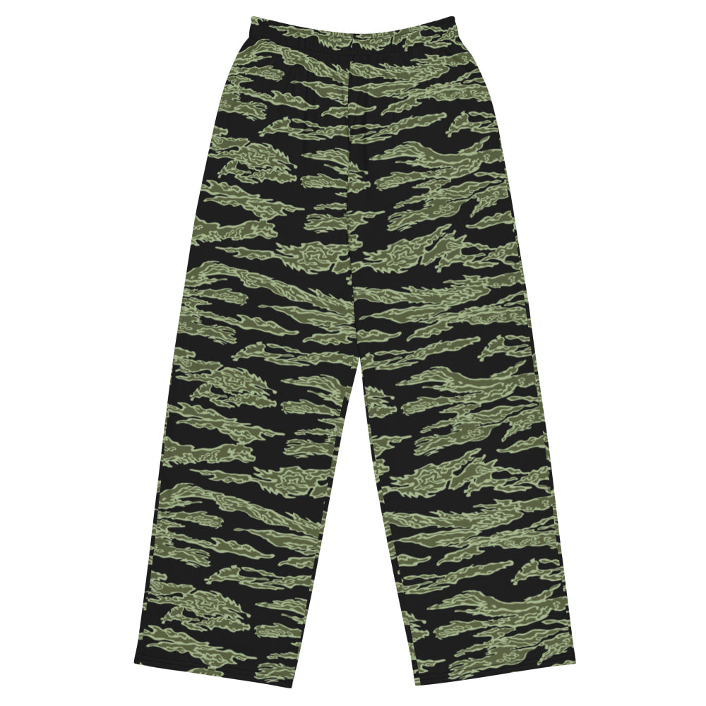 American Tiger Stripe Highland Jungle CAMO unisex wide-leg pants - 2XS - Unisex Wide-Leg Pants