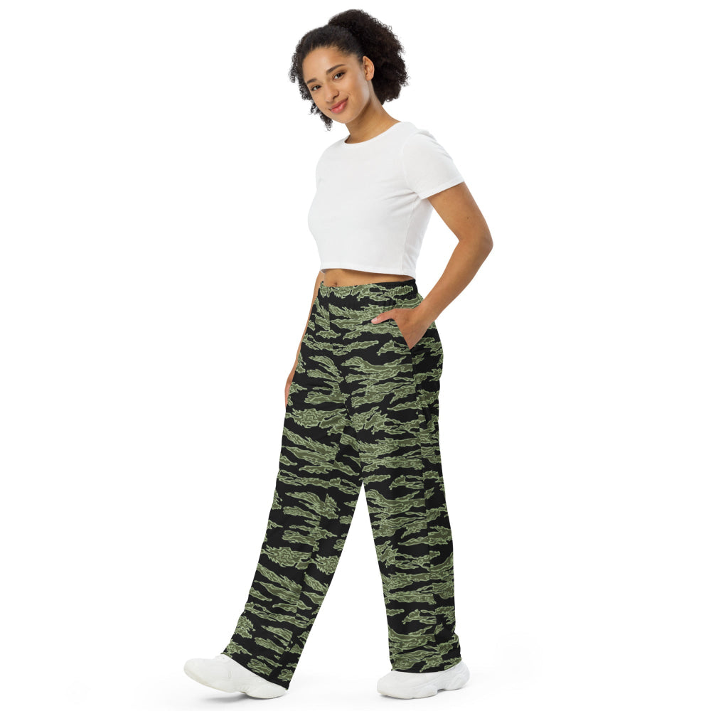 American Tiger Stripe Highland Jungle CAMO unisex wide-leg pants - Unisex Wide-Leg Pants