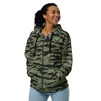 American Tiger Stripe Highland Jungle CAMO Unisex zip hoodie