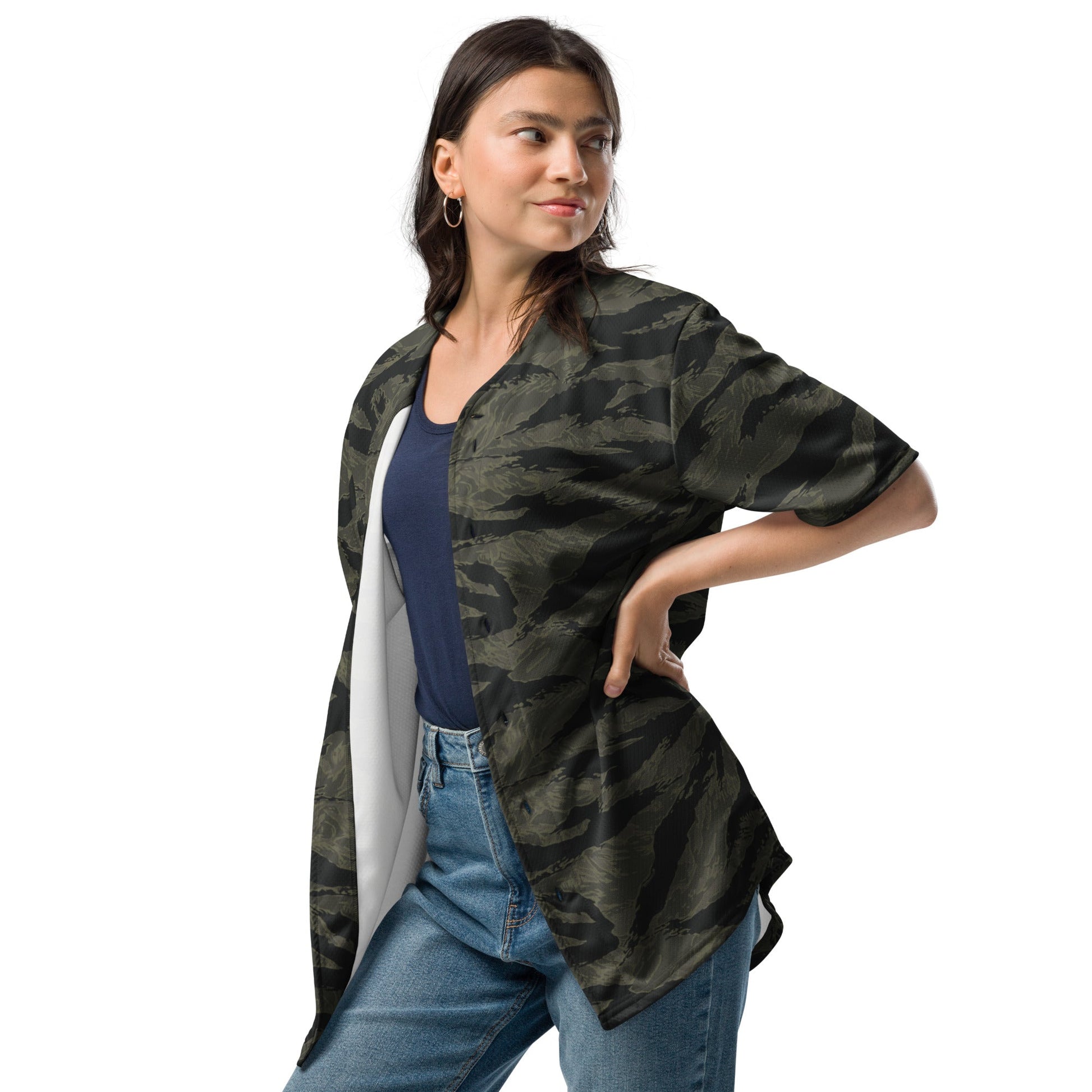 American Tiger Stripe Highland Triple Canopy CAMO baseball jersey - Baseball Jerseys