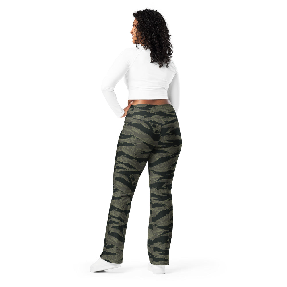 American Tiger Stripe Highland Triple Canopy CAMO Flare leggings - Womens Leggings