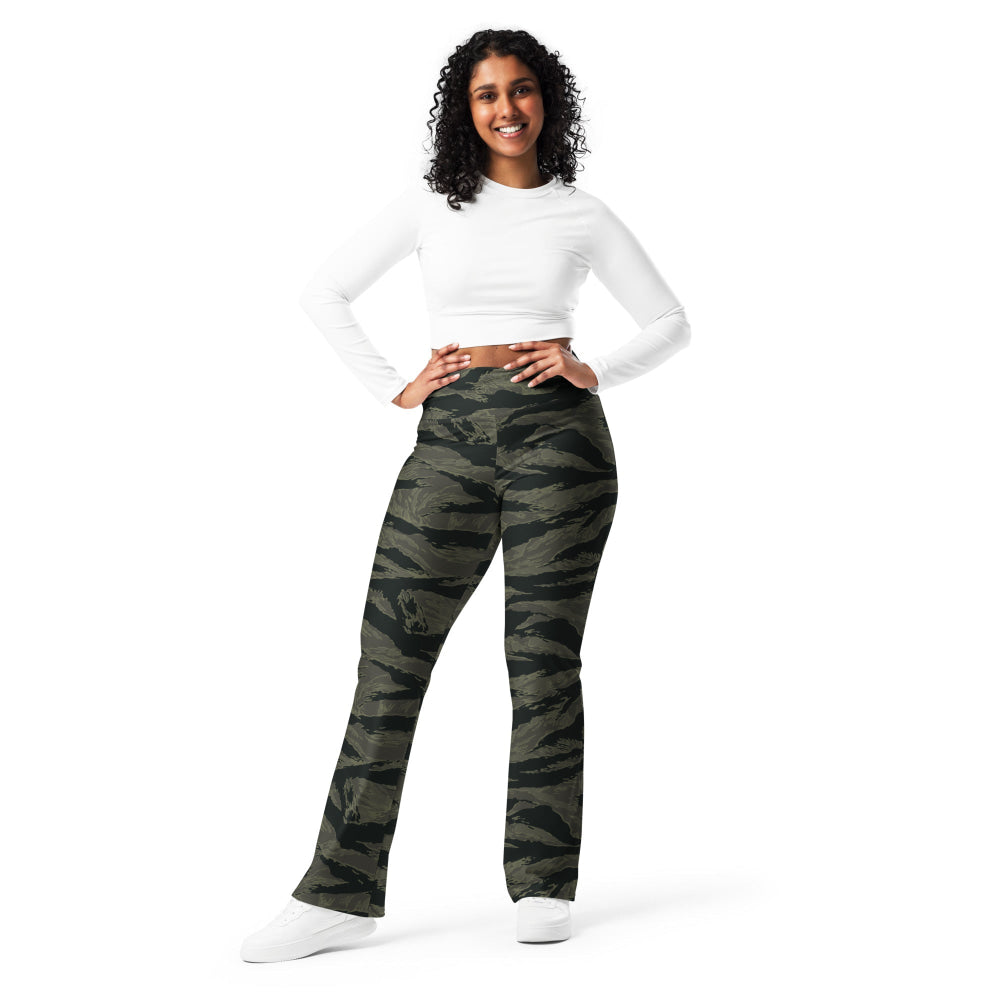 American Tiger Stripe Highland Triple Canopy CAMO Flare leggings - Womens Leggings