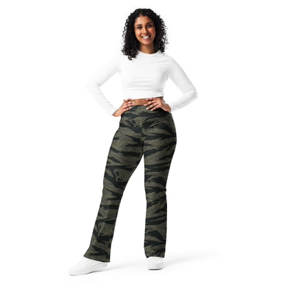 American Tiger Stripe Highland Triple Canopy CAMO Flare leggings - Womens Leggings