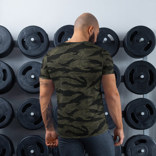American Tiger Stripe Highland Triple Canopy CAMO Mens Athletic T-shirt - T-Shirts