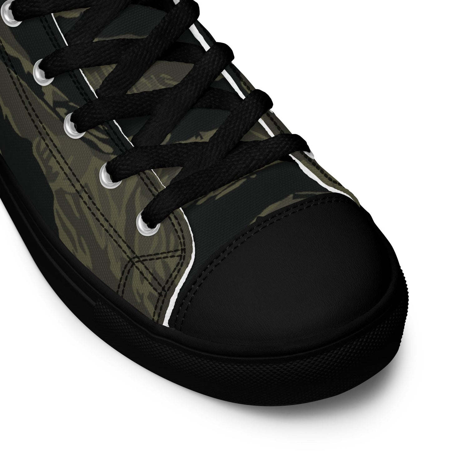 American Tiger Stripe Highland Triple Canopy CAMO Mens High-Top Canvas Shoes