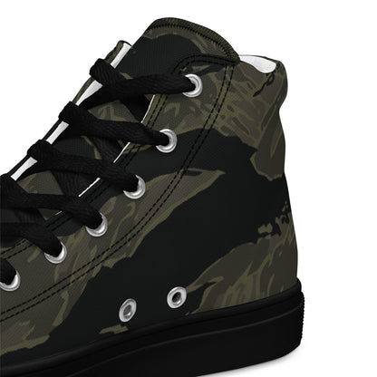 American Tiger Stripe Highland Triple Canopy CAMO Mens High-Top Canvas Shoes
