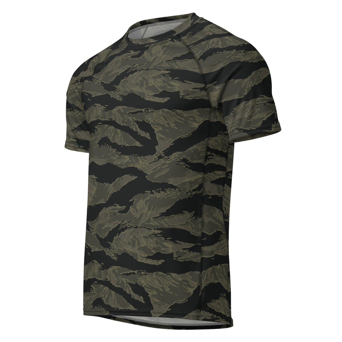 American Tiger Stripe Highland Triple Canopy CAMO Mens Short-Sleeve Rash Guard - Short-sleeve Guards
