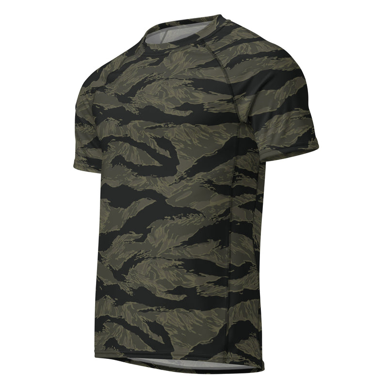 Tiger Stripe Highland Triple Canopy CAMO Mens Short-Sleeve Rash Guard - SS