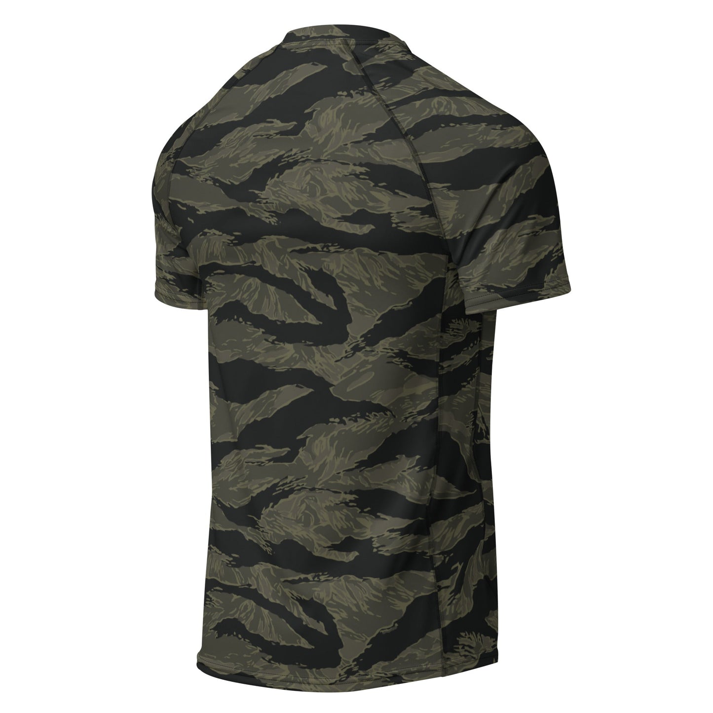 American Tiger Stripe Highland Triple Canopy CAMO Mens Short-Sleeve Rash Guard - Short-sleeve Guards