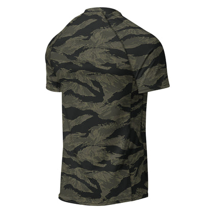 American Tiger Stripe Highland Triple Canopy CAMO Mens Short-Sleeve Rash Guard - Short-sleeve Guards