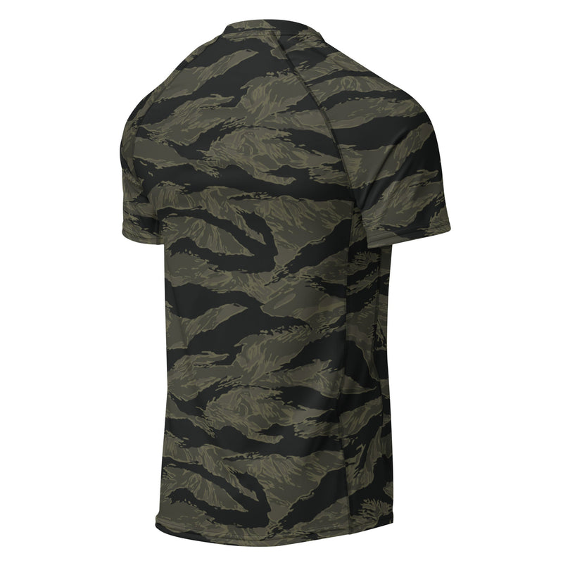 Tiger Stripe Highland Triple Canopy CAMO Mens Short-Sleeve Rash Guard - SS