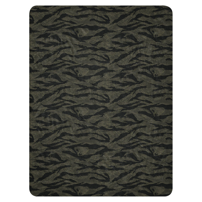 Tiger Stripe Highland Triple Canopy CAMO Sherpa Blanket