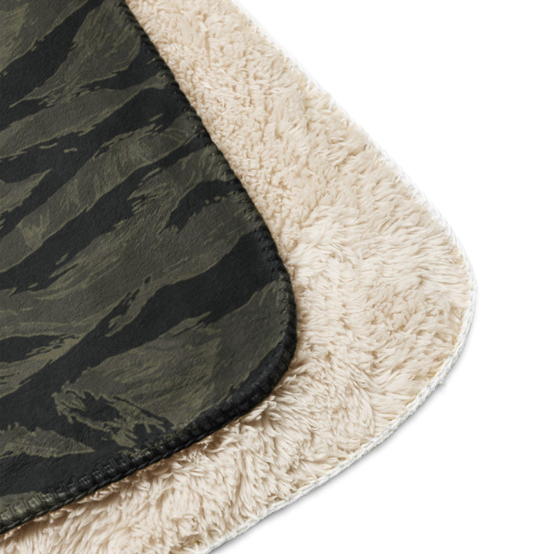 Tiger Stripe Highland Triple Canopy CAMO Sherpa Blanket