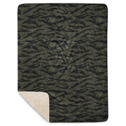 Tiger Stripe Highland Triple Canopy CAMO Sherpa Blanket