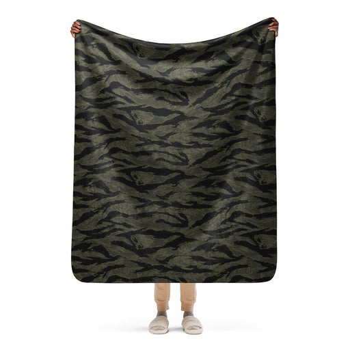 Tiger Stripe Highland Triple Canopy CAMO Sherpa Blanket - 50″×60″