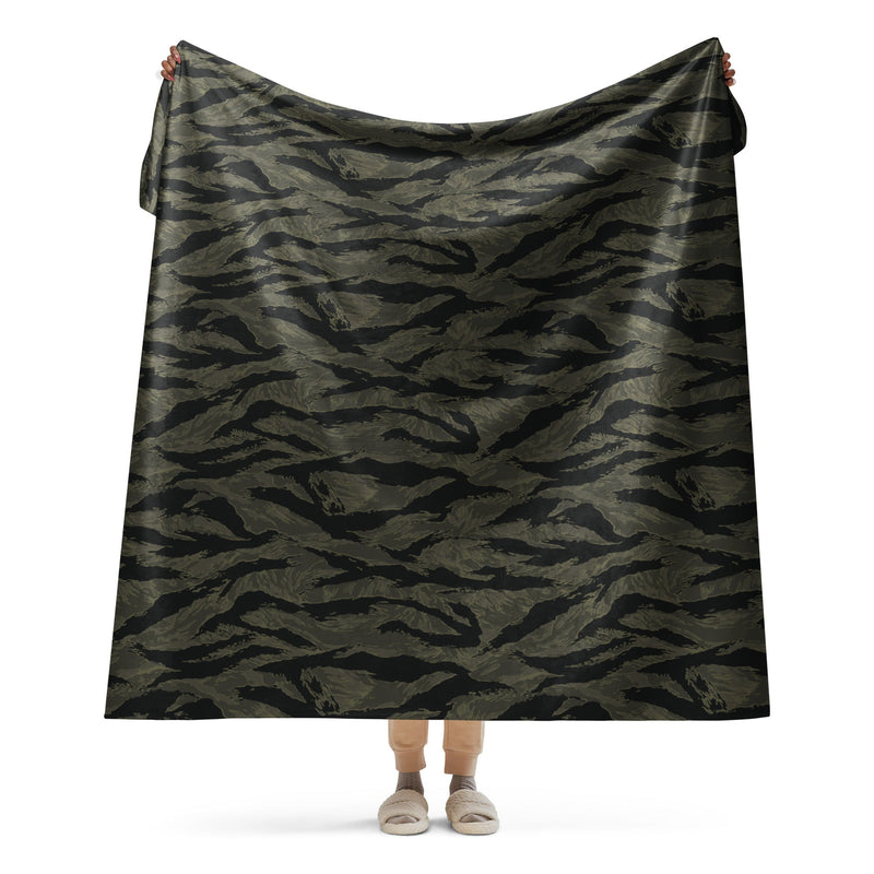 Tiger Stripe Highland Triple Canopy CAMO Sherpa Blanket - 60″×80″