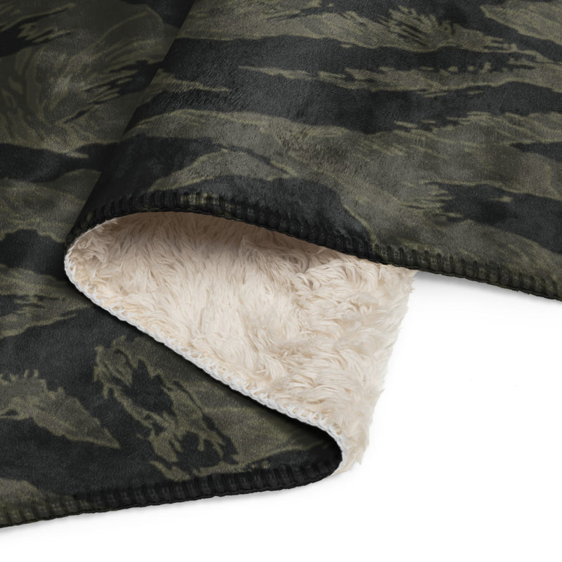 Tiger Stripe Highland Triple Canopy CAMO Sherpa Blanket