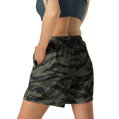 American Tiger Stripe Highland Triple Canopy CAMO Unisex Athletic Long Shorts