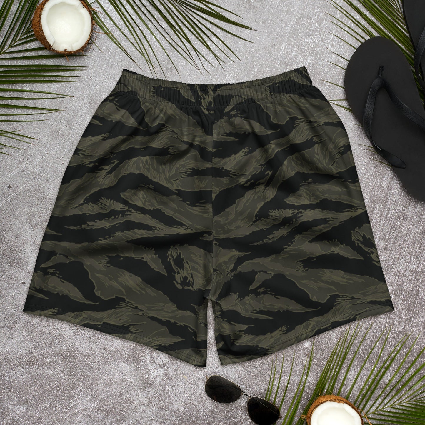 American Tiger Stripe Highland Triple Canopy CAMO Unisex Athletic Long Shorts