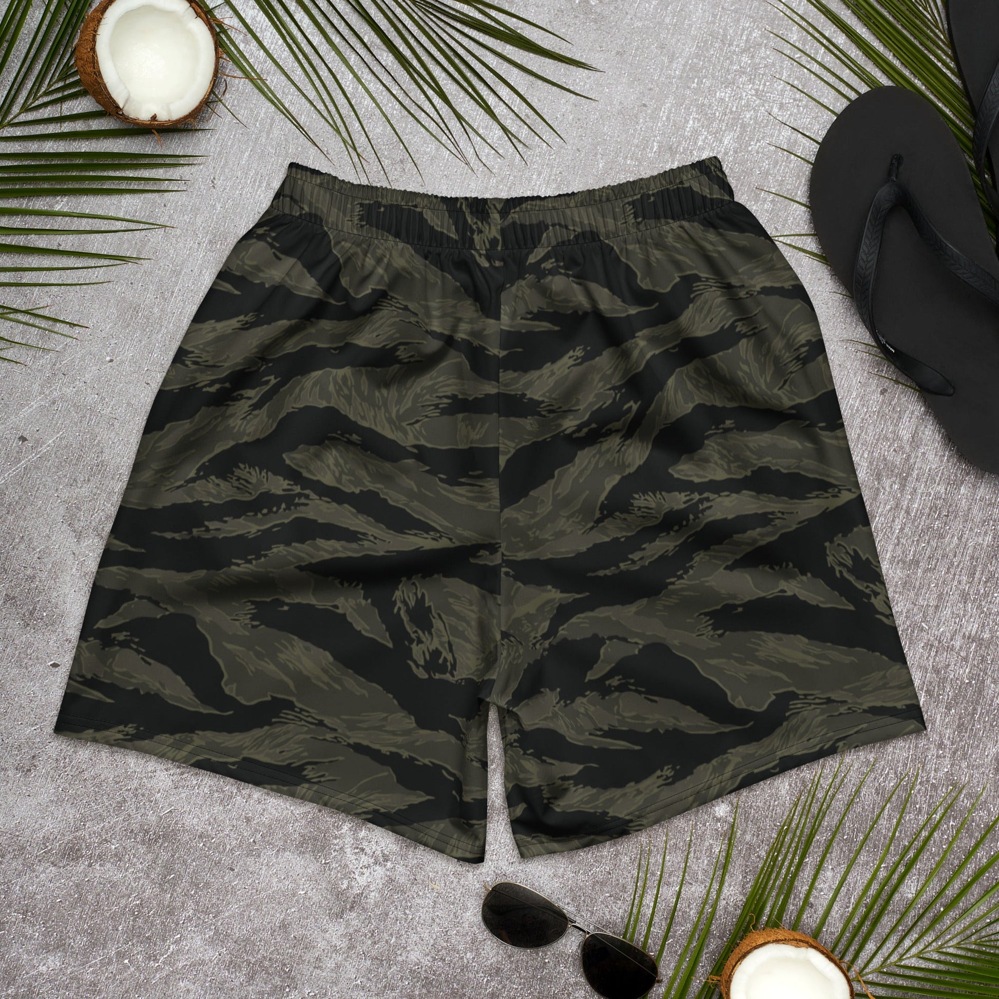 American Tiger Stripe Highland Triple Canopy CAMO Unisex Athletic Long Shorts