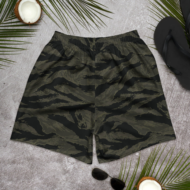 Tiger Stripe Highland Triple Canopy CAMO Unisex Athletic Long Shorts