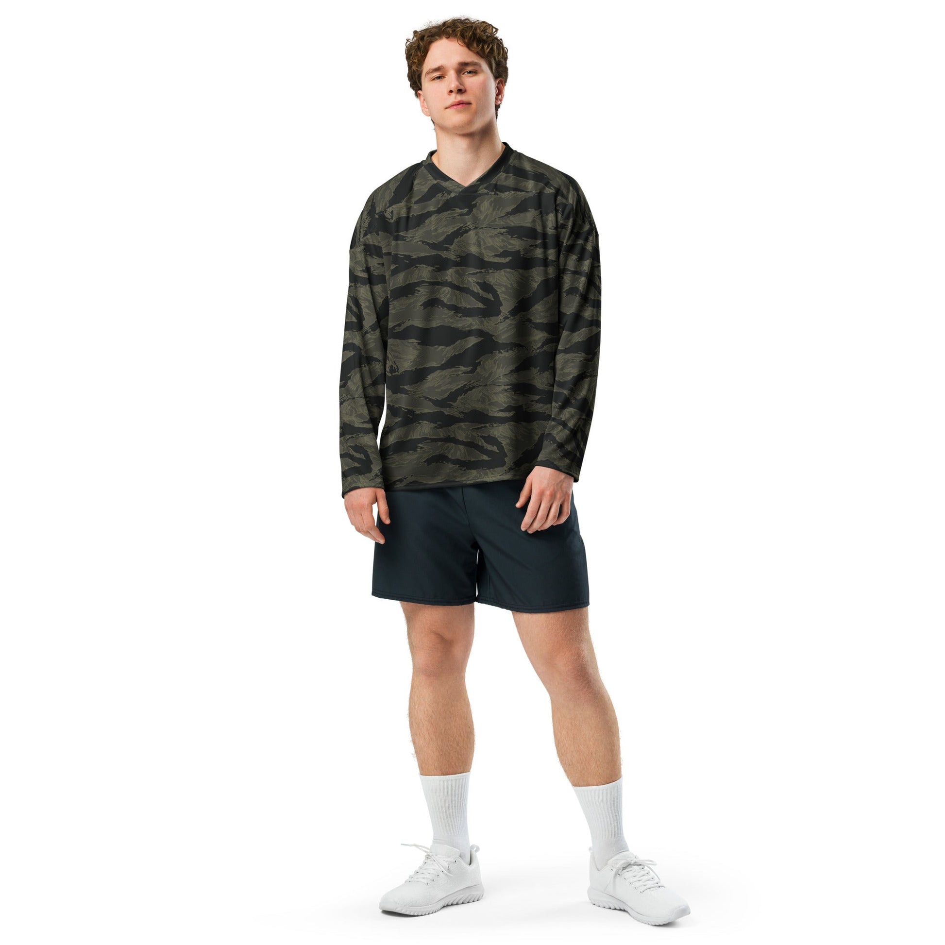 American Tiger Stripe Highland Triple Canopy CAMO Unisex Hockey Fan Jersey