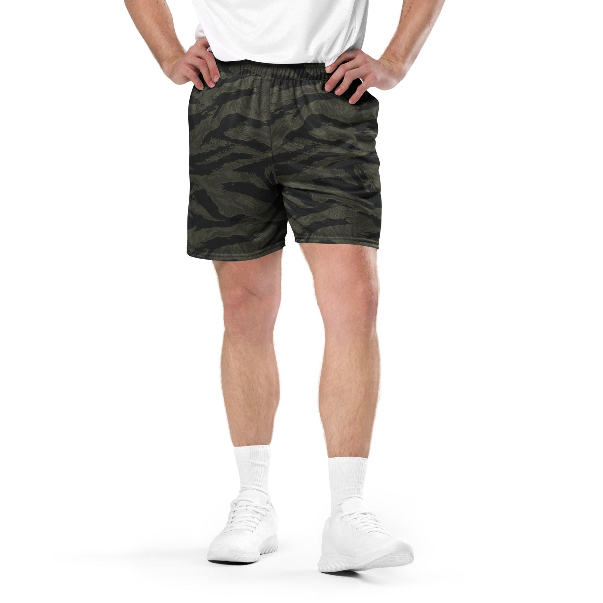 American Tiger Stripe Highland Triple Canopy CAMO Unisex Mesh Shorts