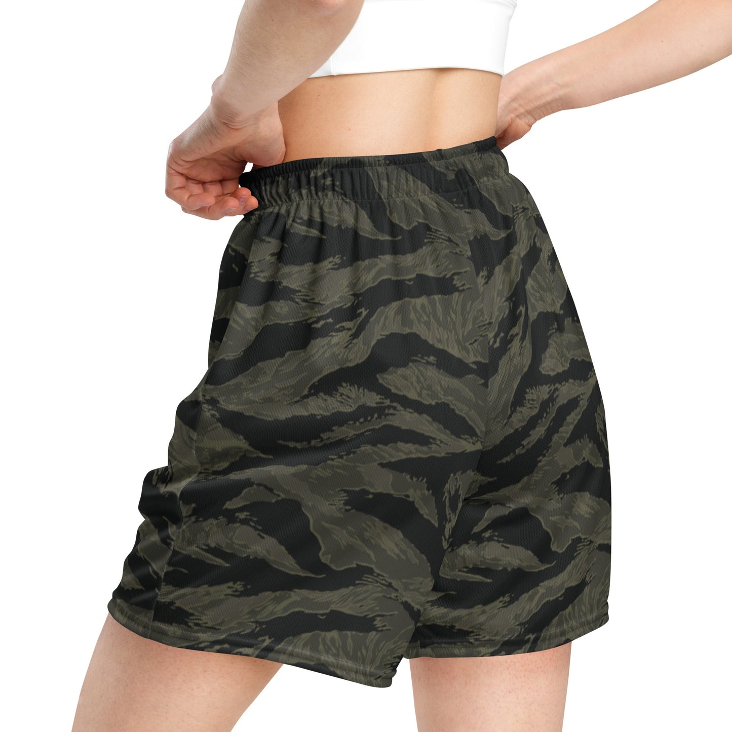 American Tiger Stripe Highland Triple Canopy CAMO Unisex Mesh Shorts