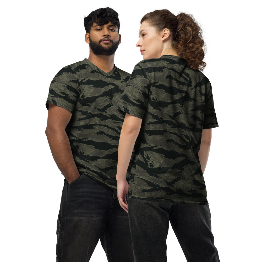 American Tiger Stripe Highland Triple Canopy CAMO unisex sports jersey - 2XS - Unisex Sports Jersey