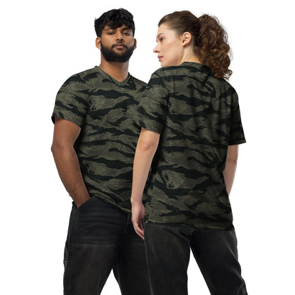 American Tiger Stripe Highland Triple Canopy CAMO unisex sports jersey - 2XS - Unisex Sports Jersey