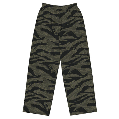 American Tiger Stripe Highland Triple Canopy CAMO Unisex Wide-Leg Leisure Pants - 2XS