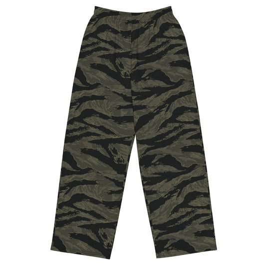 American Tiger Stripe Highland Triple Canopy CAMO Unisex Wide-Leg Leisure Pants - 2XS