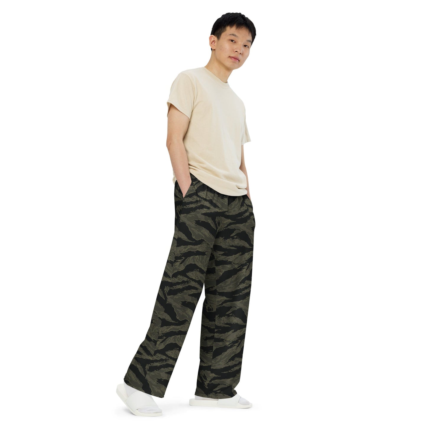 American Tiger Stripe Highland Triple Canopy CAMO Unisex Wide-Leg Leisure Pants