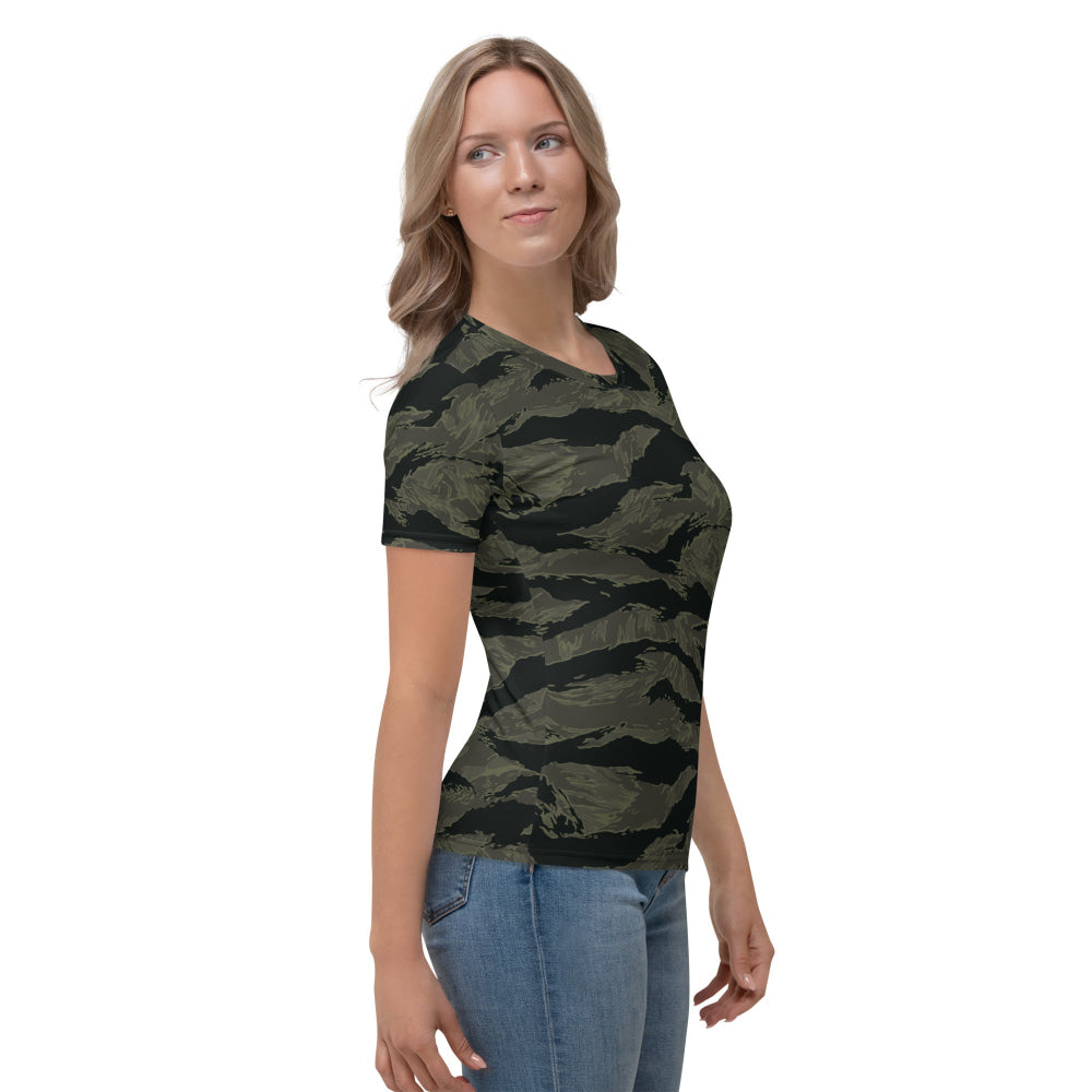 American Tiger Stripe Highland Triple Canopy CAMO Women’s T-shirt - Womens T-Shirt