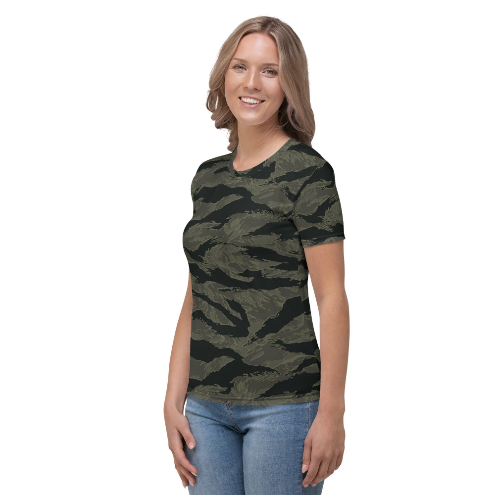 American Tiger Stripe Highland Triple Canopy CAMO Women’s T-shirt - Womens T-Shirt