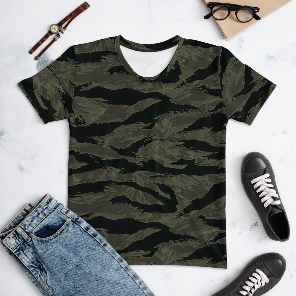 American Tiger Stripe Highland Triple Canopy CAMO Women’s T-shirt - Womens T-Shirt