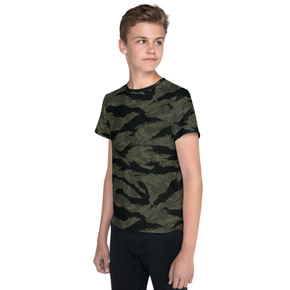 American Tiger Stripe Highland Triple Canopy CAMO Youth crew neck t-shirt - Crew Neck T-shirt