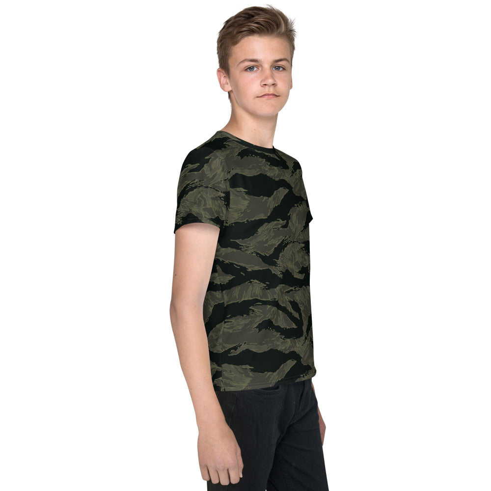 American Tiger Stripe Highland Triple Canopy CAMO Youth crew neck t-shirt - Crew Neck T-shirt