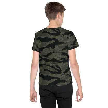 American Tiger Stripe Highland Triple Canopy CAMO Youth crew neck t-shirt - Crew Neck T-shirt