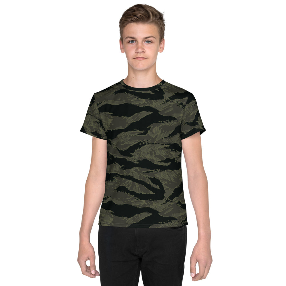 American Tiger Stripe Highland Triple Canopy CAMO Youth crew neck t-shirt - 8 - Crew Neck T-shirt